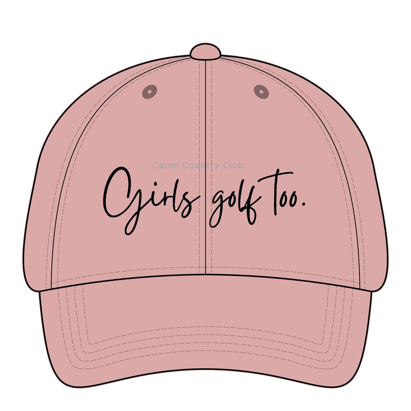 Girls Golf Too Women's Pigment-Dyed Cap with Fashion Undervisor (Embroidery) - CCC