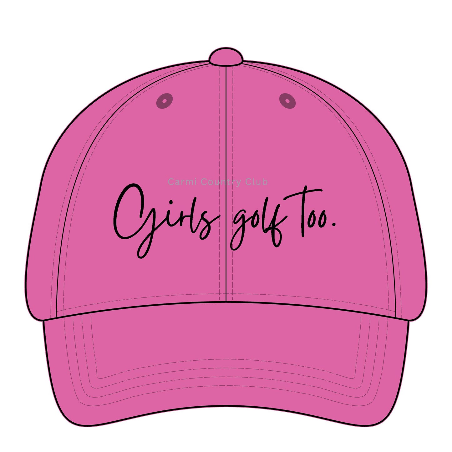 Girls Golf Too Women's Pigment-Dyed Cap with Fashion Undervisor (Embroidery) - CCC