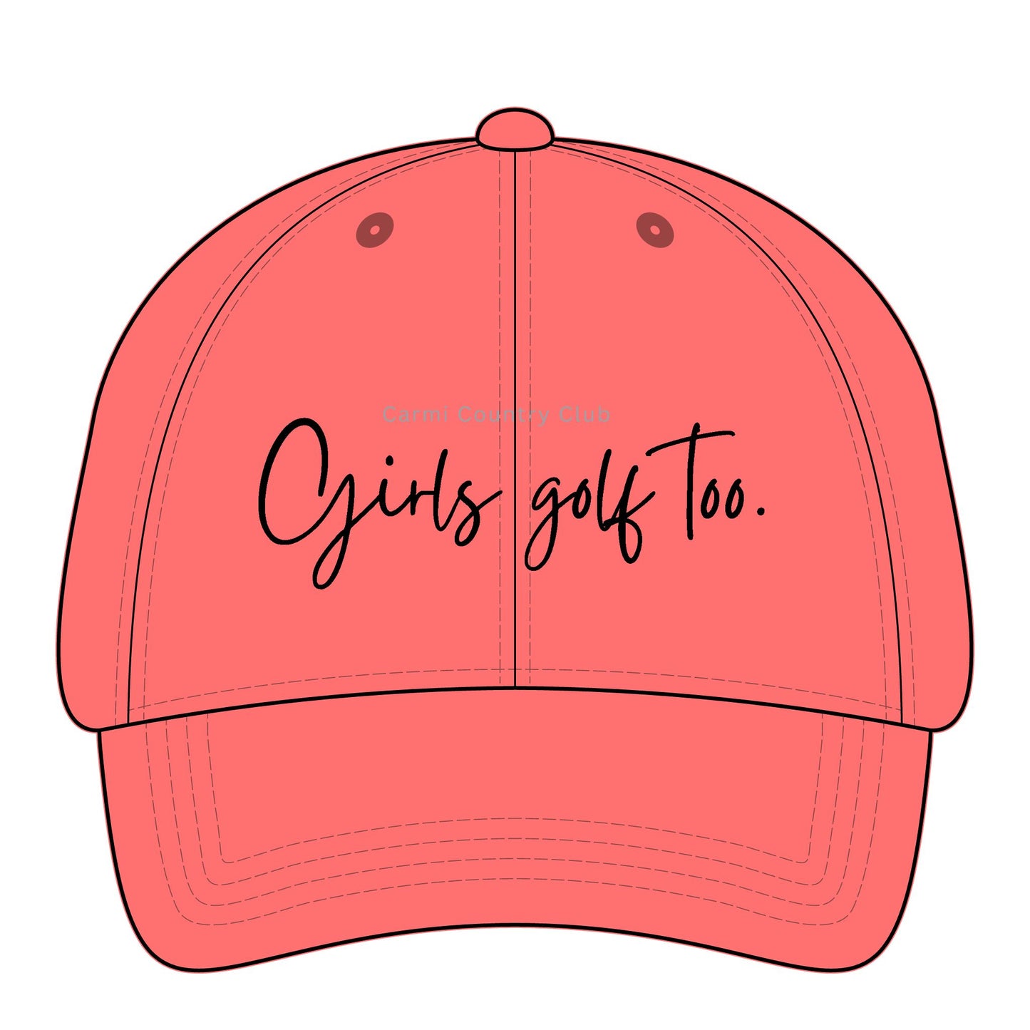 Girls Golf Too Women's Pigment-Dyed Cap with Fashion Undervisor (Embroidery) - CCC