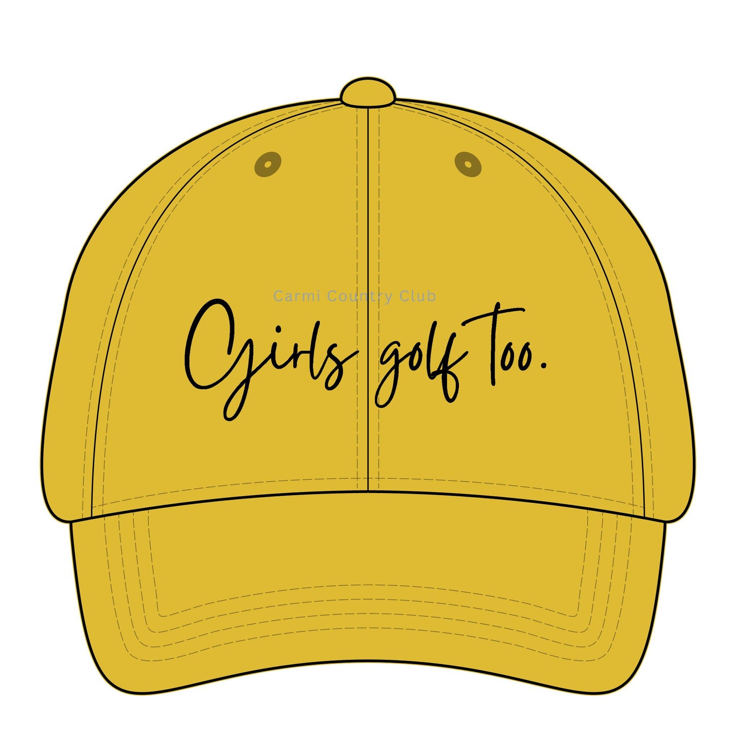 Girls Golf Too Women's Pigment-Dyed Cap with Fashion Undervisor (Embroidery) - CCC