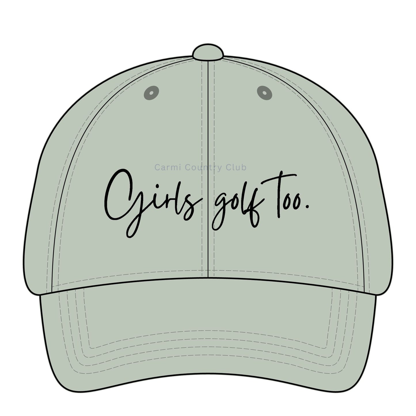 Girls Golf Too Women's Pigment-Dyed Cap with Fashion Undervisor (Embroidery) - CCC