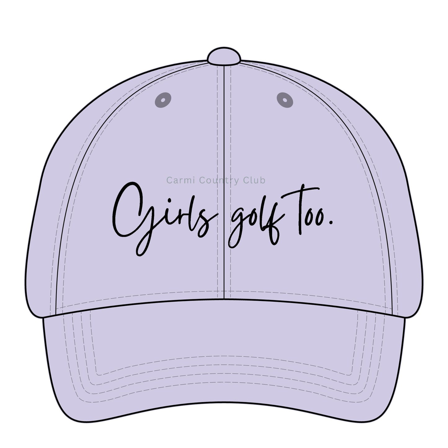 Girls Golf Too Women's Pigment-Dyed Cap with Fashion Undervisor (Embroidery) - CCC