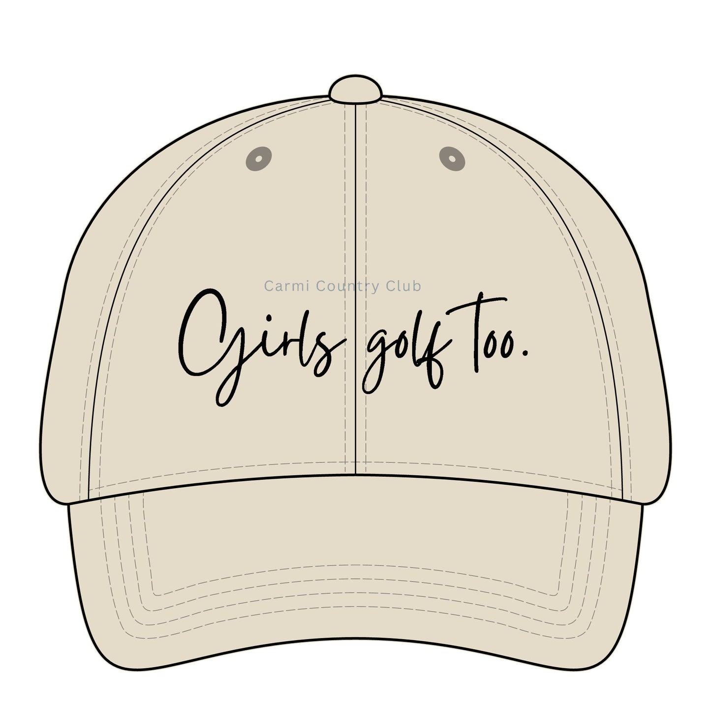 Girls Golf Too Women's Pigment-Dyed Cap with Fashion Undervisor (Embroidery) - CCC