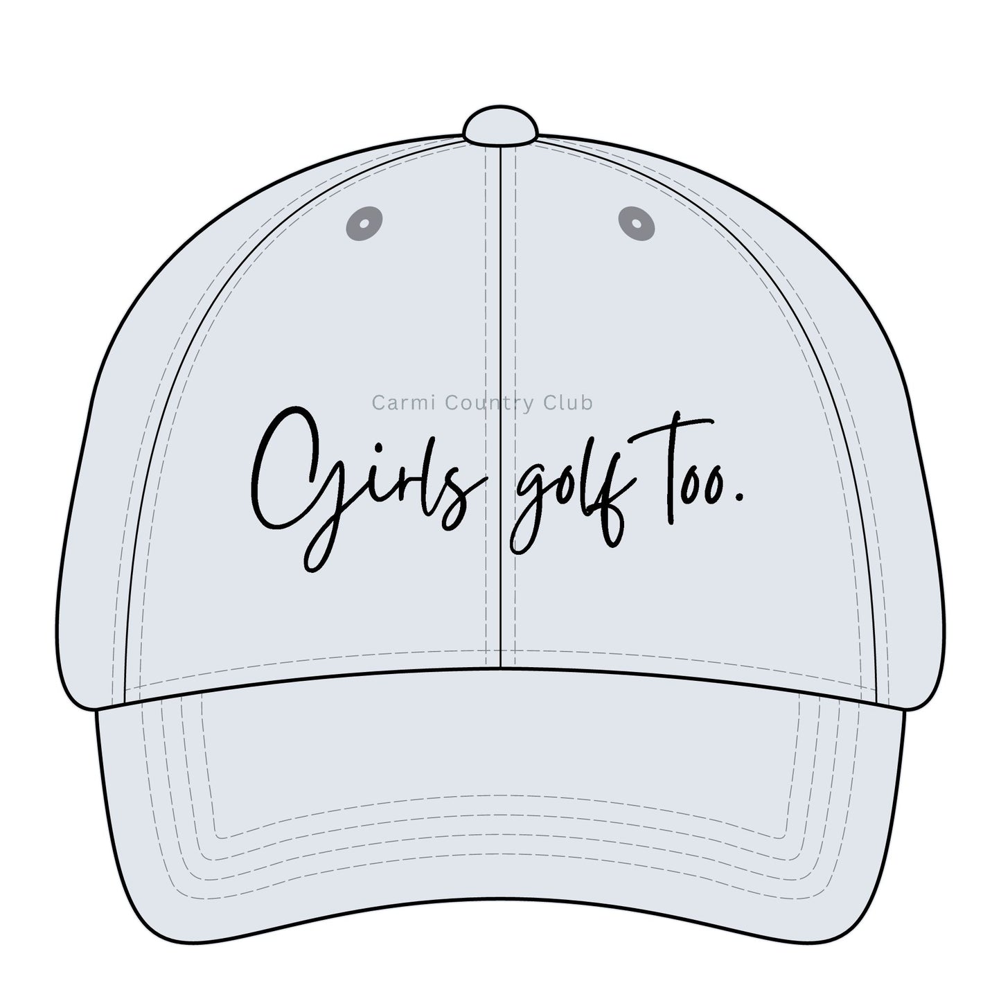 Girls Golf Too Women's Pigment-Dyed Cap with Fashion Undervisor (Embroidery) - CCC