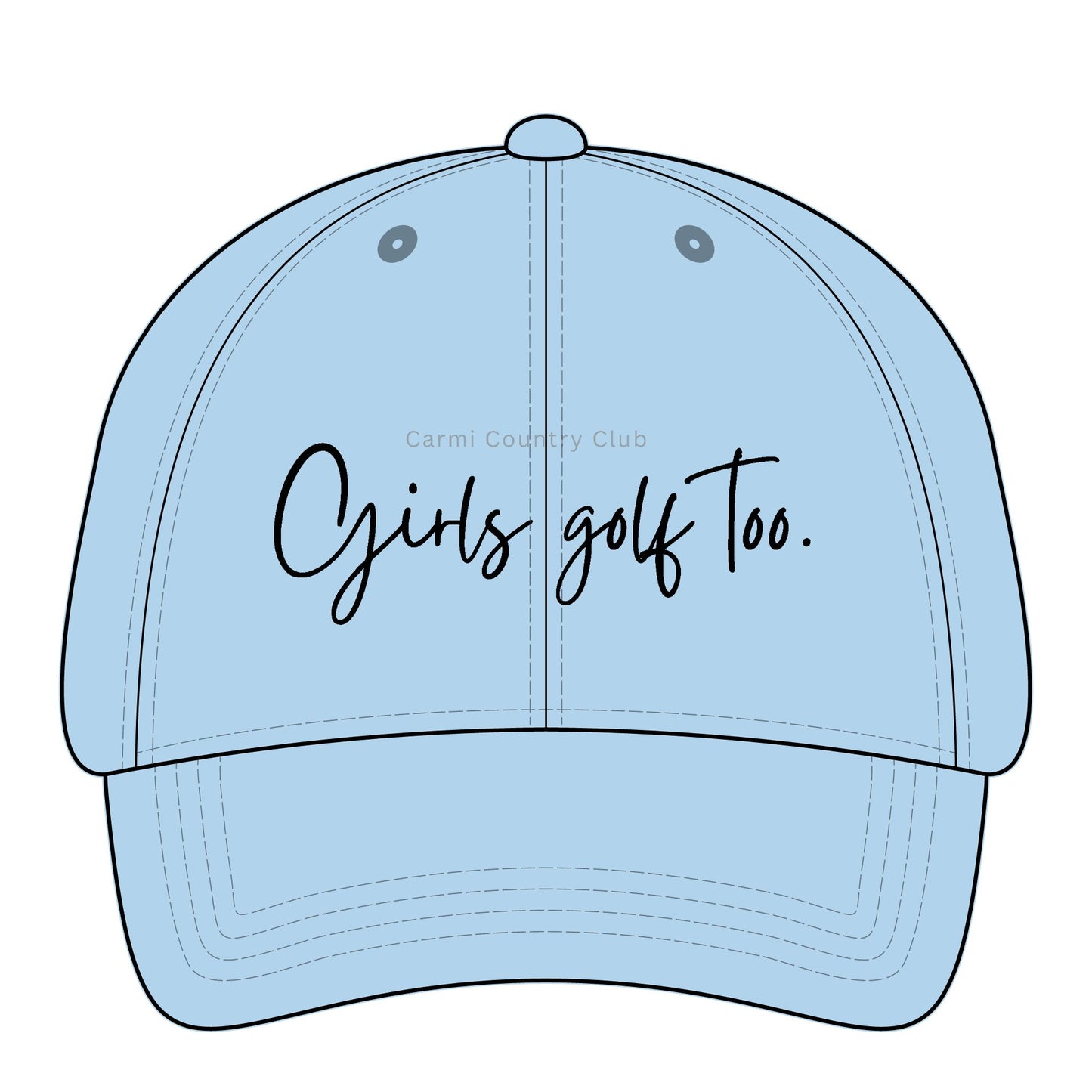 Girls Golf Too Women's Pigment-Dyed Cap with Fashion Undervisor (Embroidery) - CCC