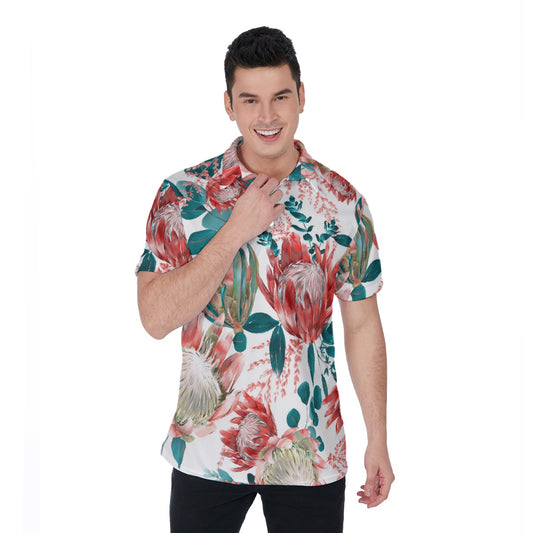 Flower Fire Men's Polo Shirt