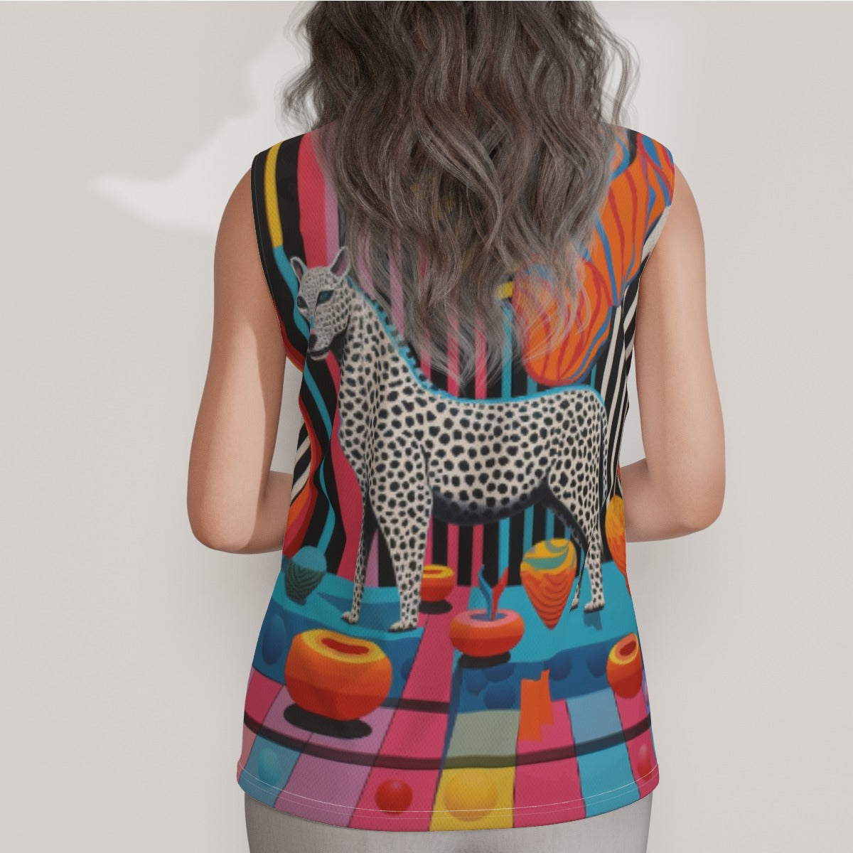 Rainbow Jungle Women's Sleeveless POLO Shirt