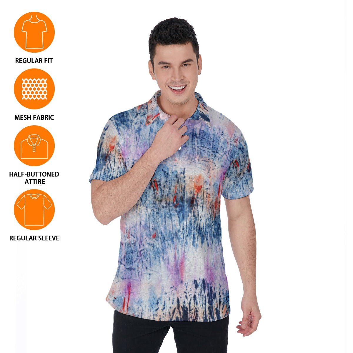 Watercolor Men's Polo Shirt