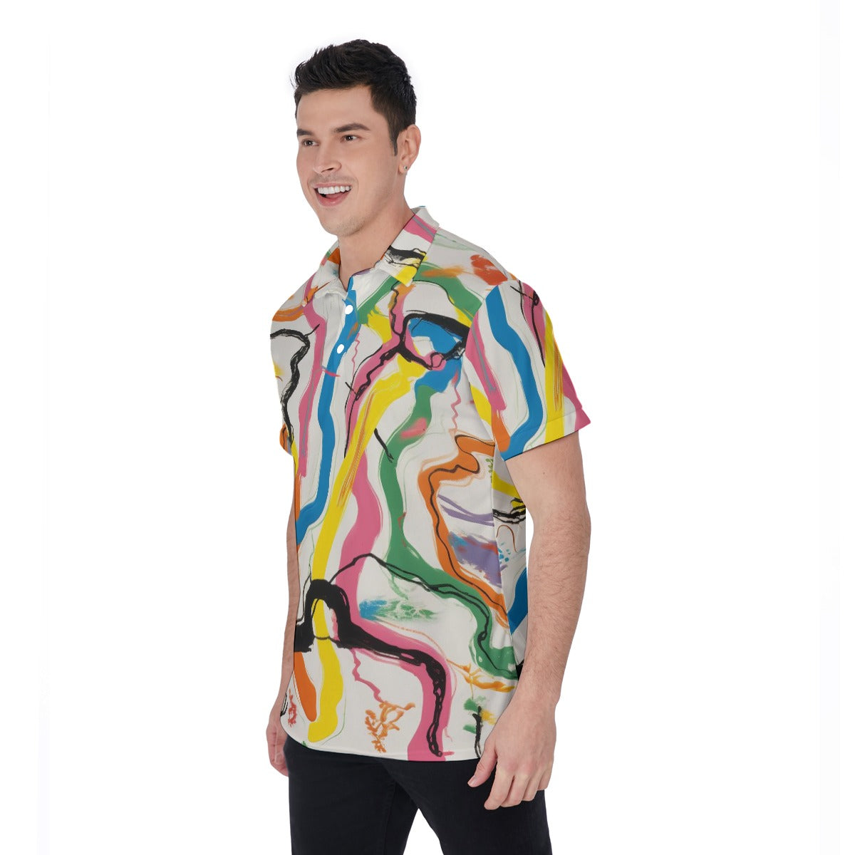 Wild Lines Men's Polo Shirt