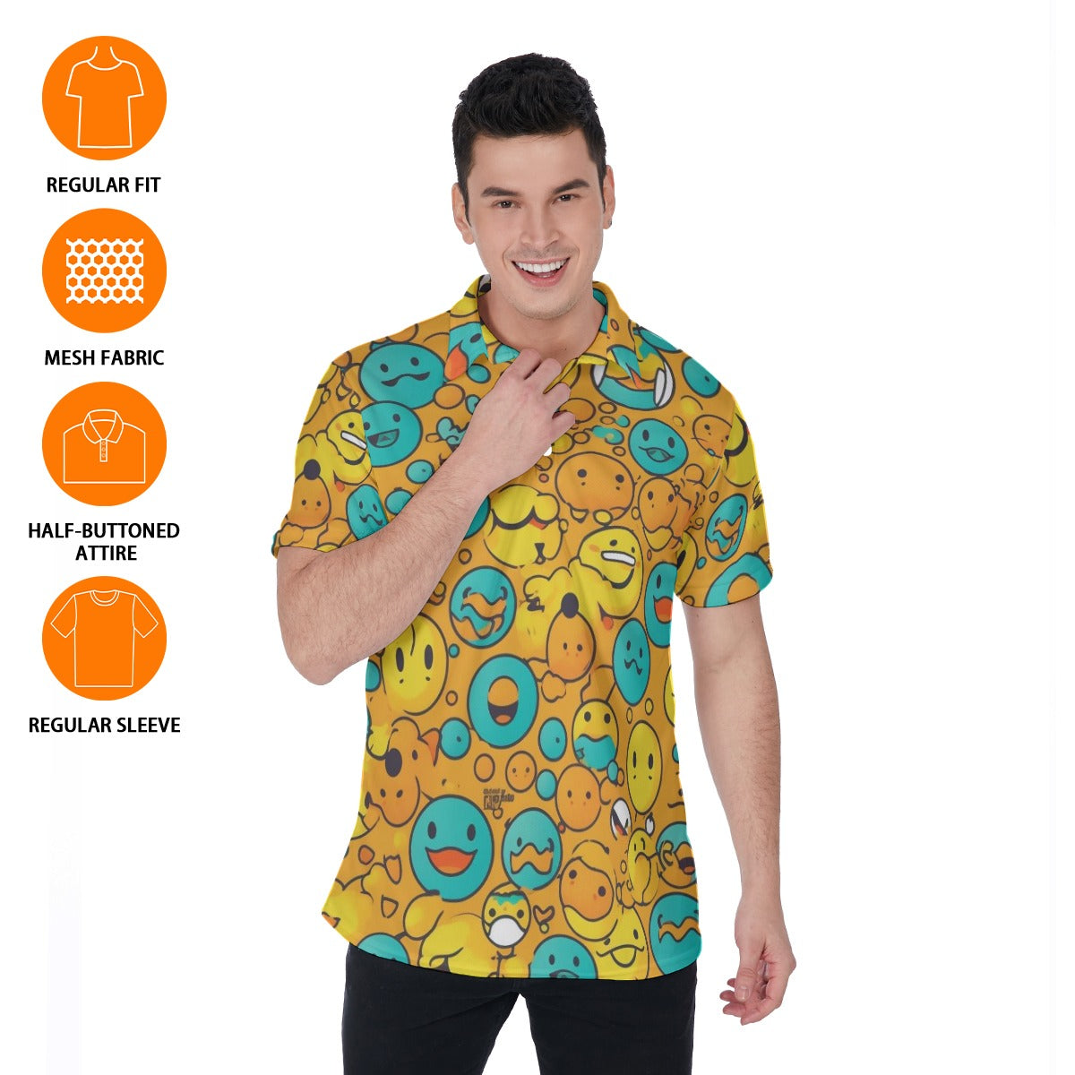 Glass Case of Emotion Print Men's Polo Shirt