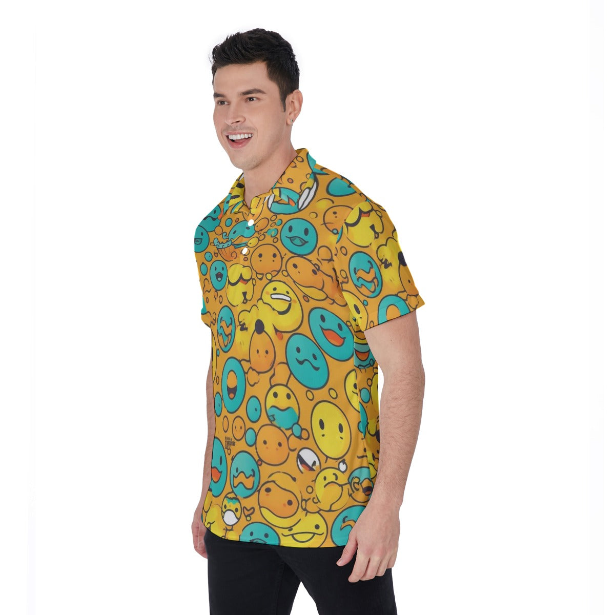 Glass Case of Emotion Print Men's Polo Shirt