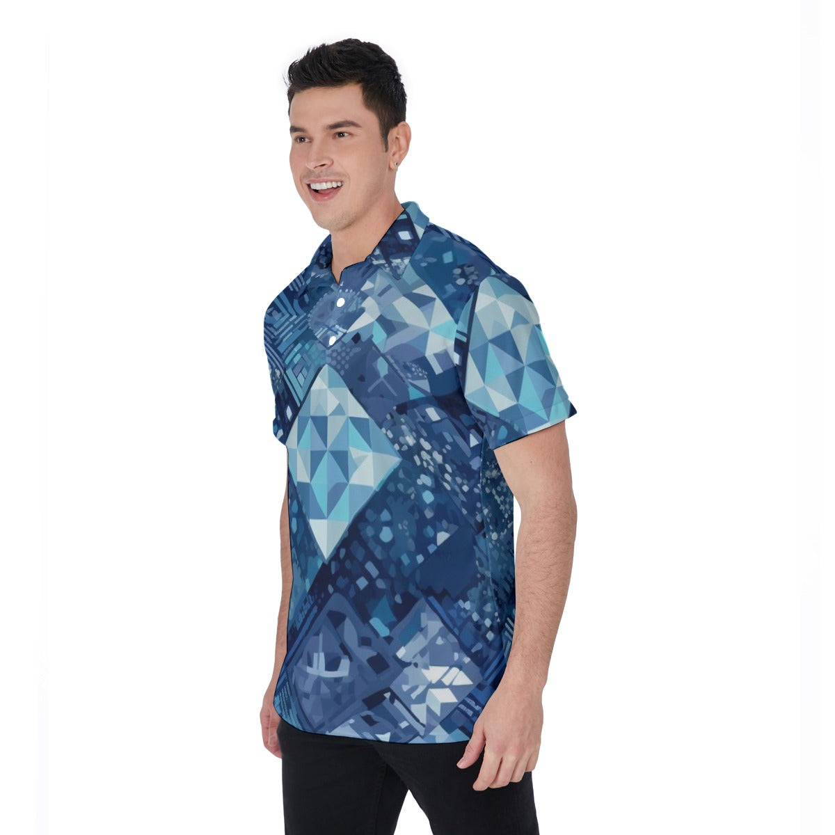 Blue Diamonds Men's Polo Shirt