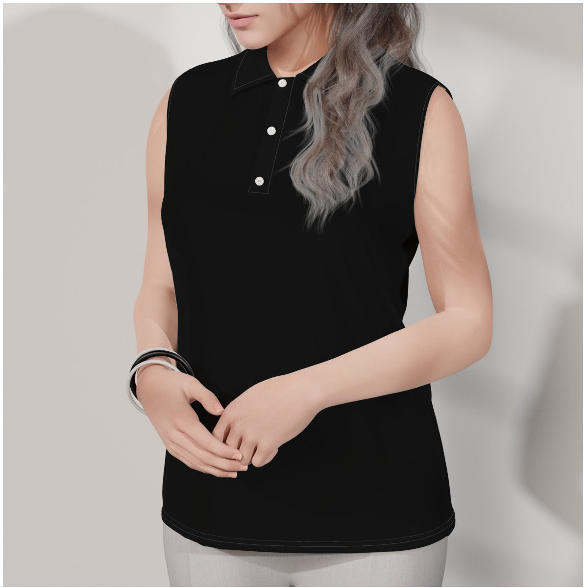 Birdie Train Women's Sleeveless POLO Shirt