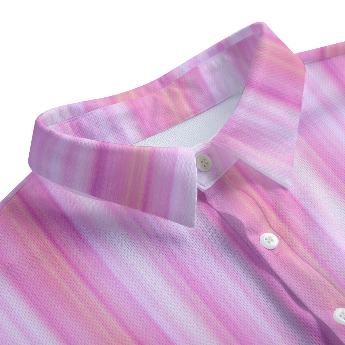 Pink Pinstripe Women's Polo Shirt | Birdseye