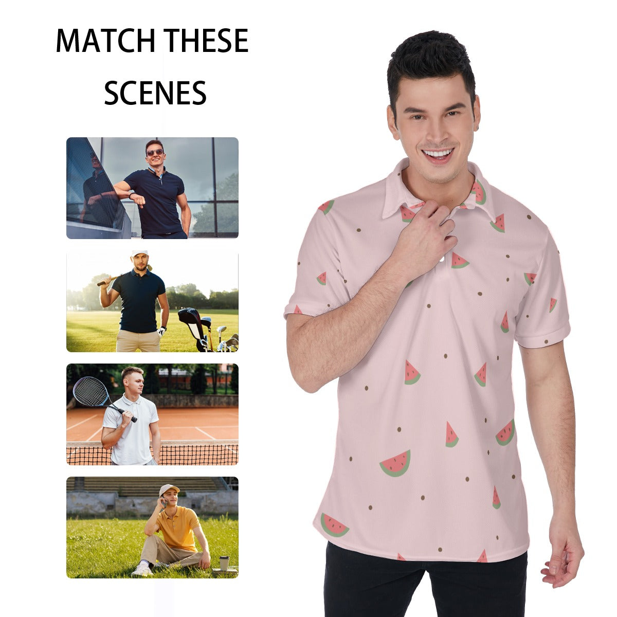 One in a Melon Men's Polo Shirt