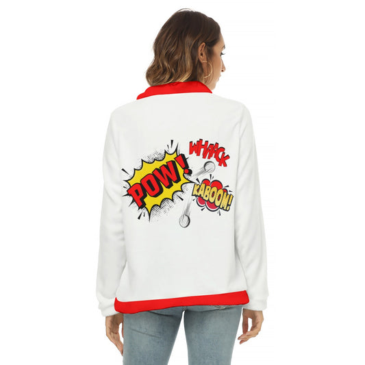 Kaboom! Women's Borg Fleece Sweatshirt With Half Zip