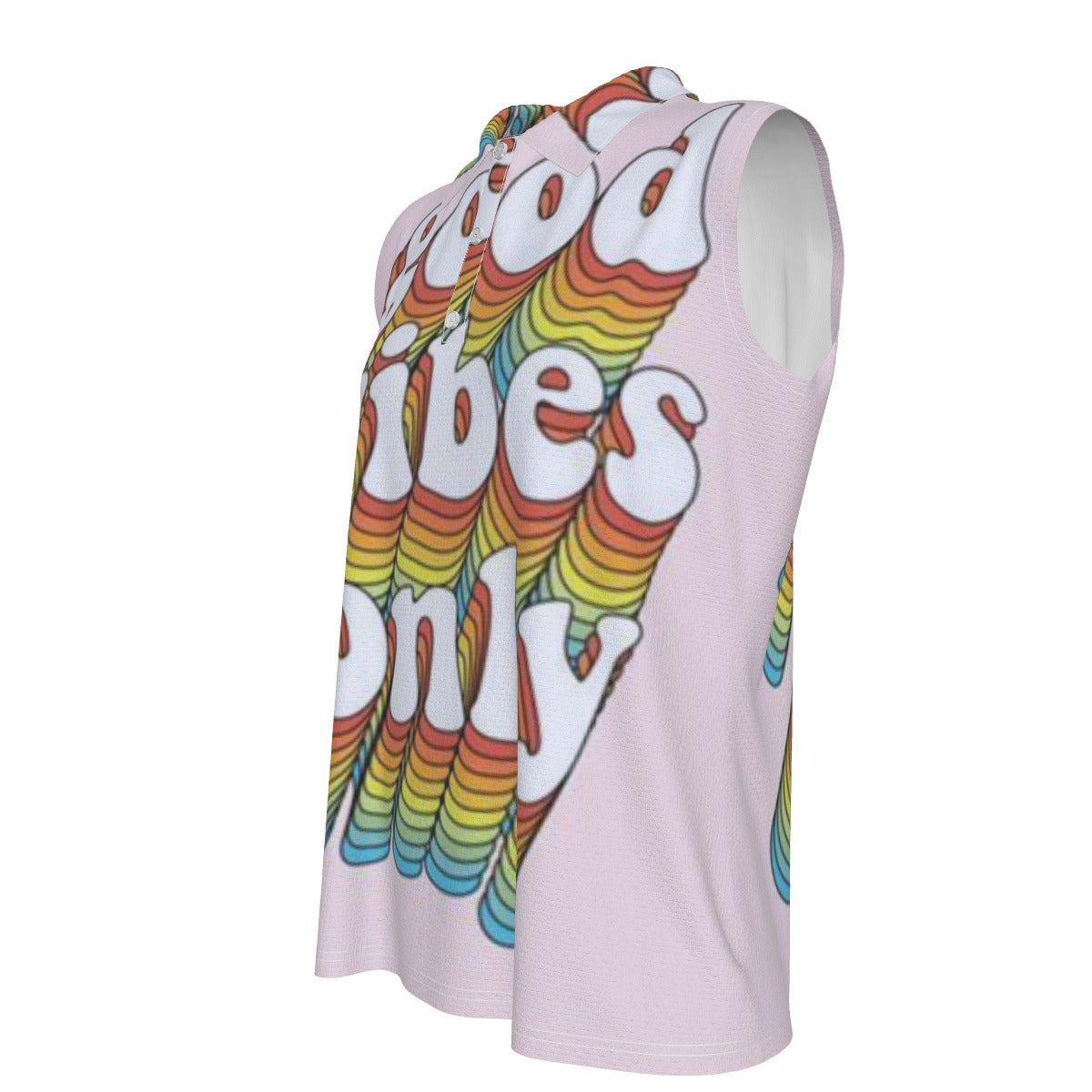 Good Vibes Only Women's UV Protection Sleeveless Polo Shirt