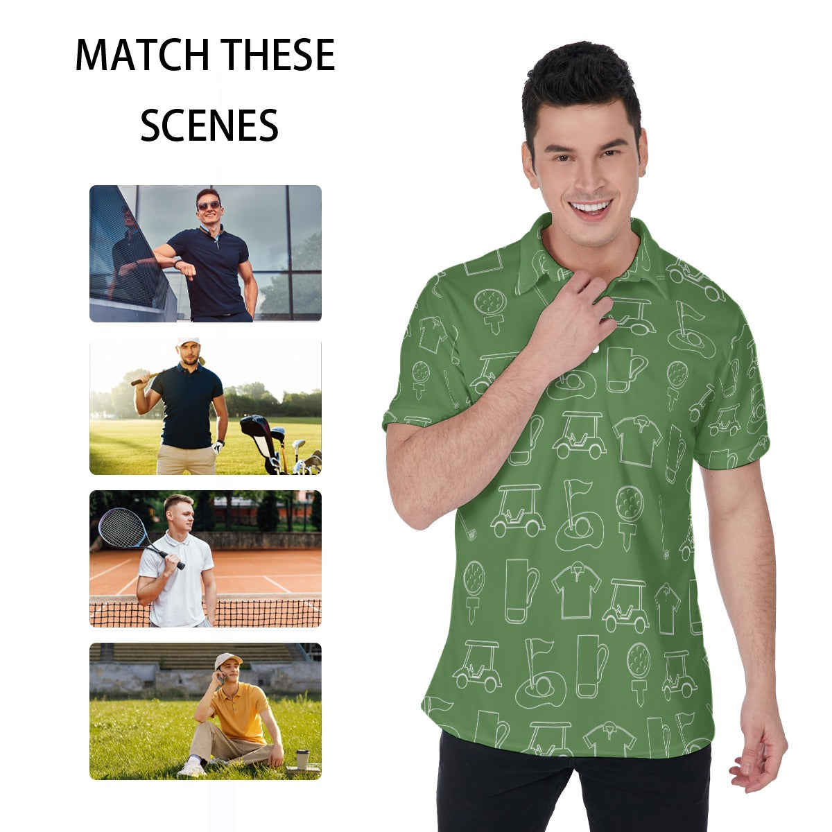 All-Over Golf Men's Polo Shirt