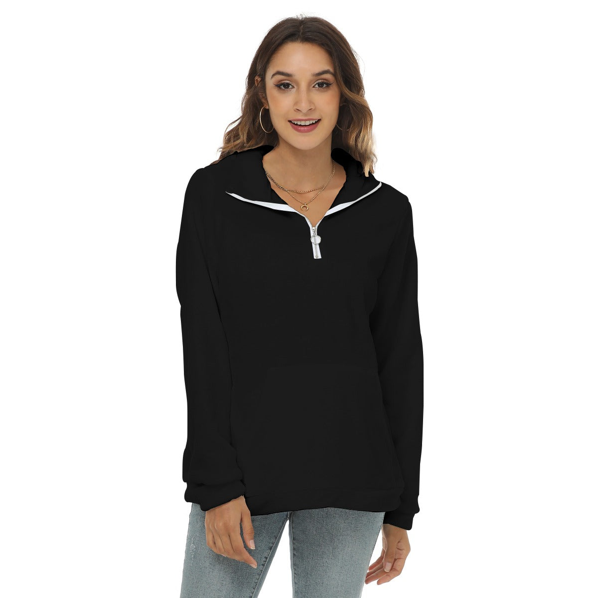 Short Game Dumpster Fire Women's Borg Fleece Sweatshirt With Half Zip