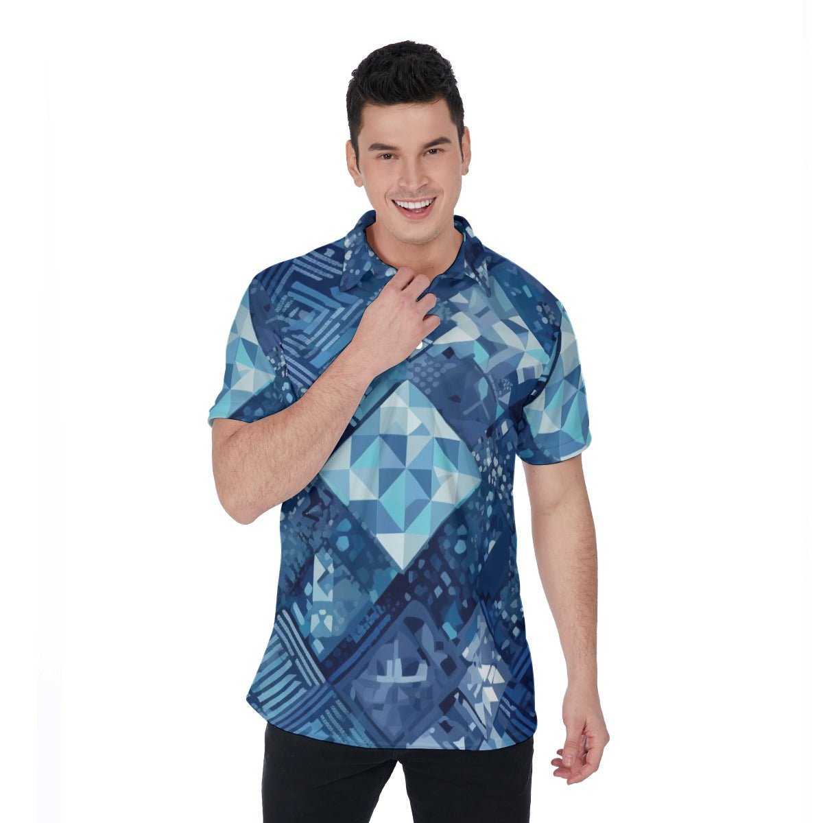 Blue Diamonds Men's Polo Shirt