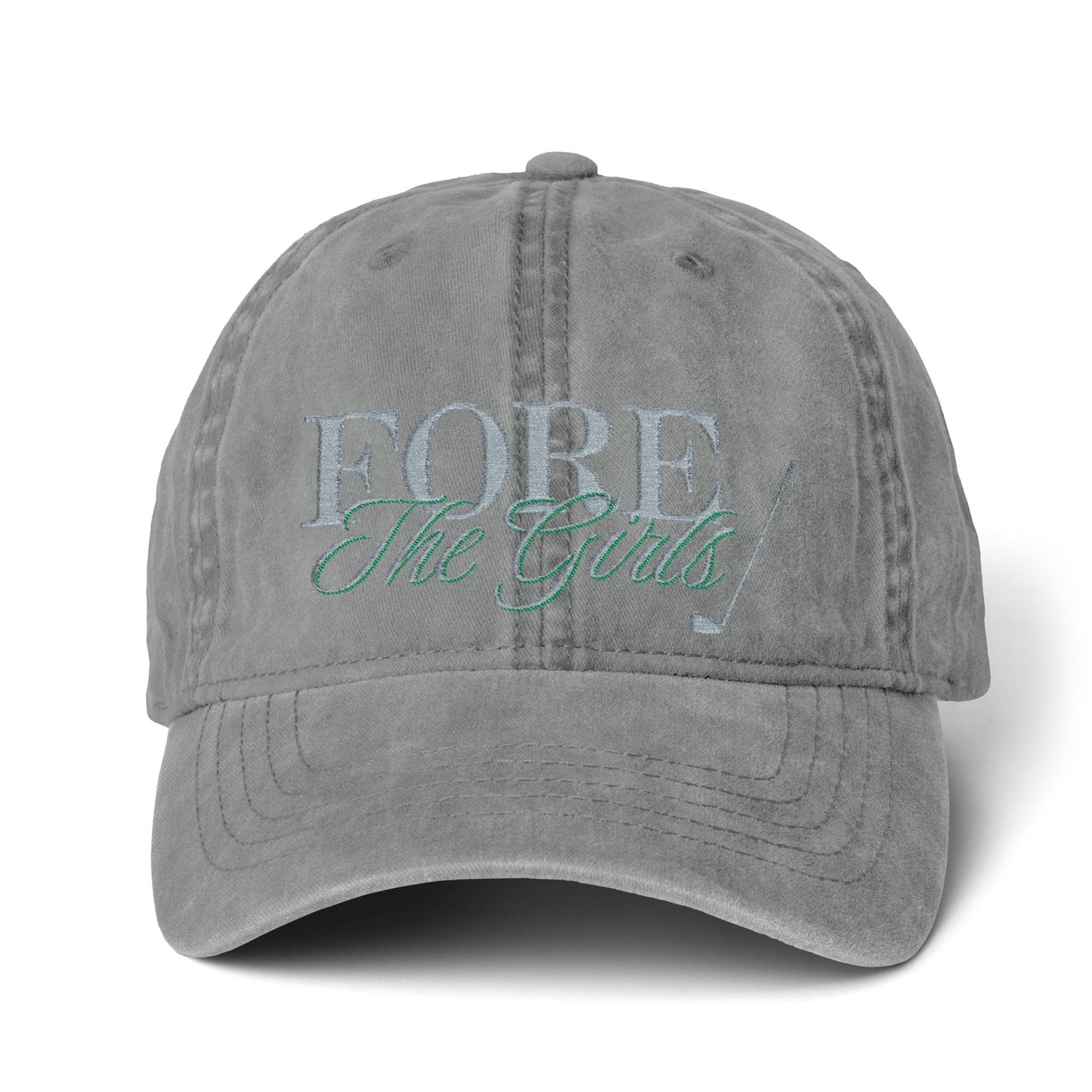 Fore The Girls Embroidered Ponytail Hat