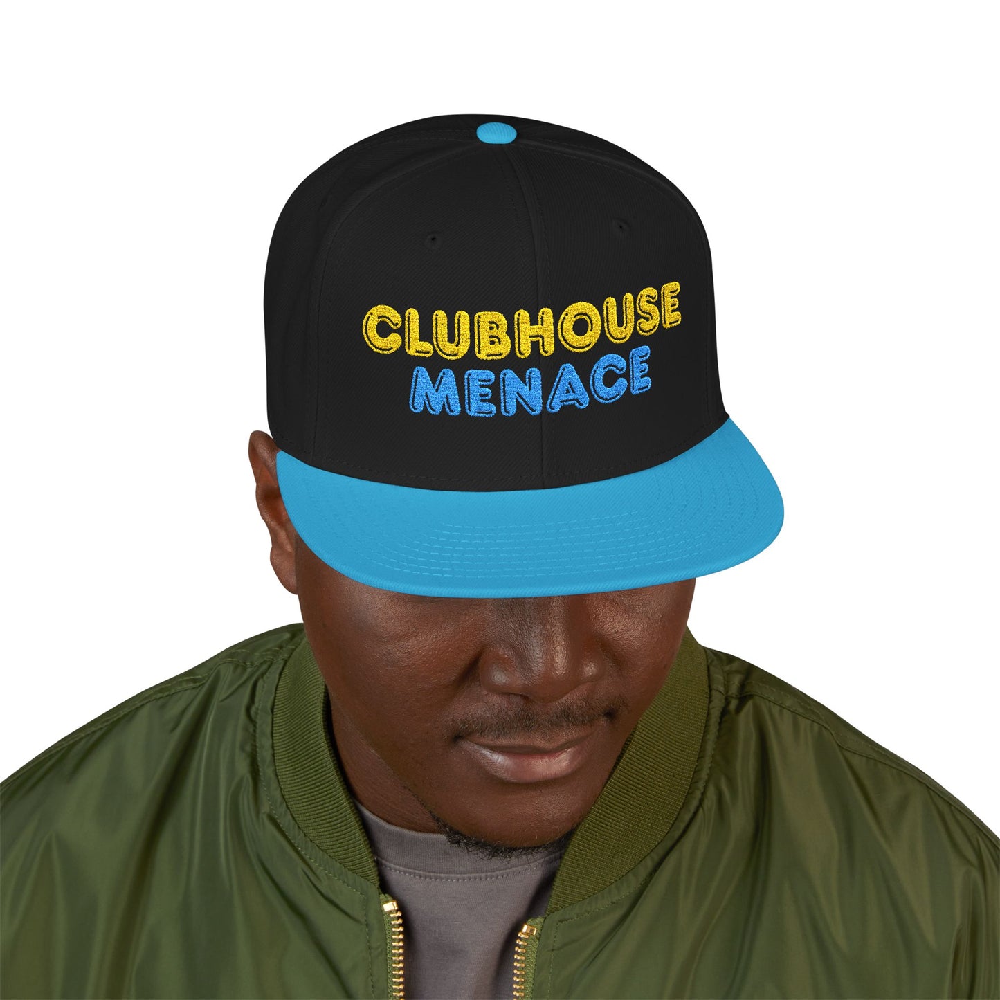 Clubhouse Menace Embroidered Snapback Hat