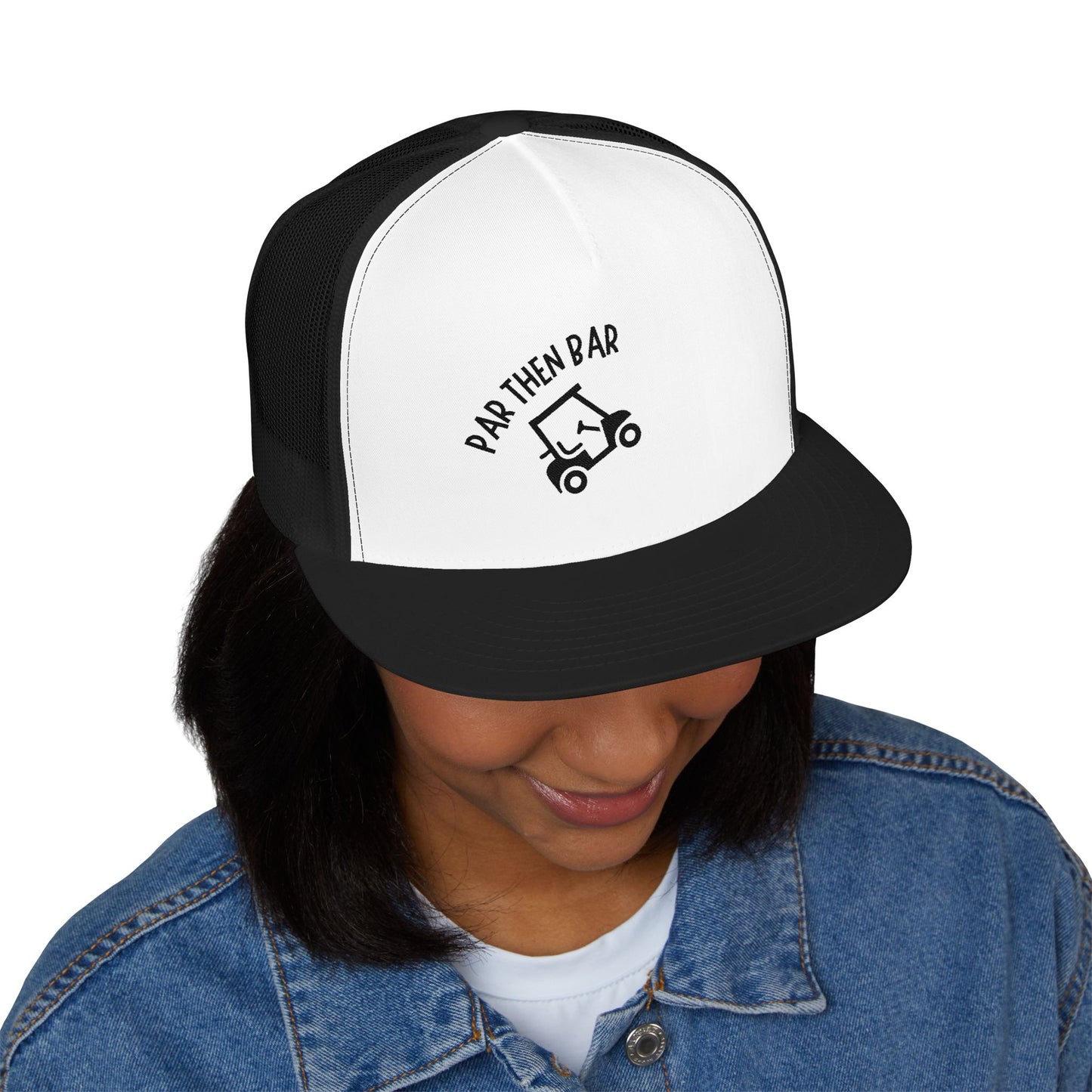 Par Then Bar Embroidered Trucker Cap