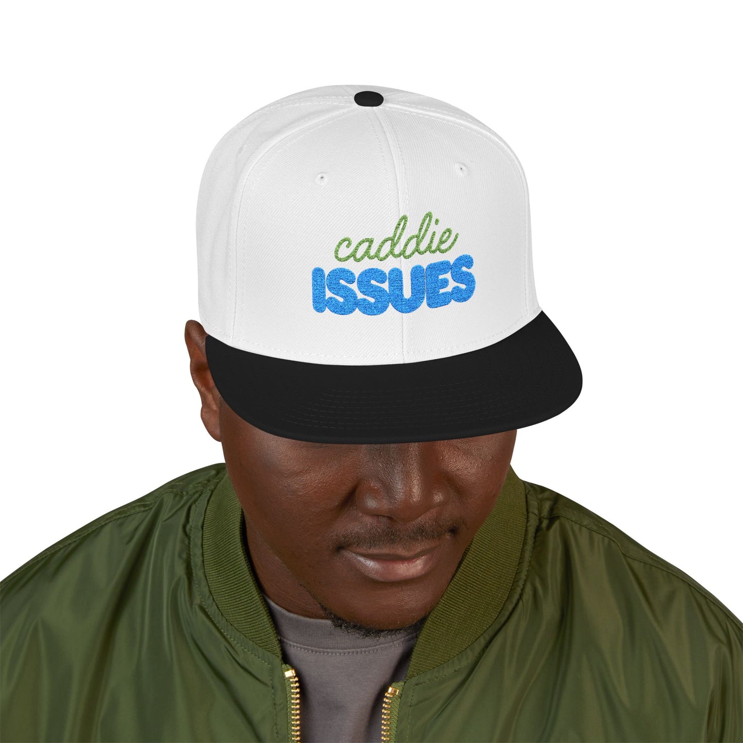 Caddie Issues Embroidered Snapback Hat