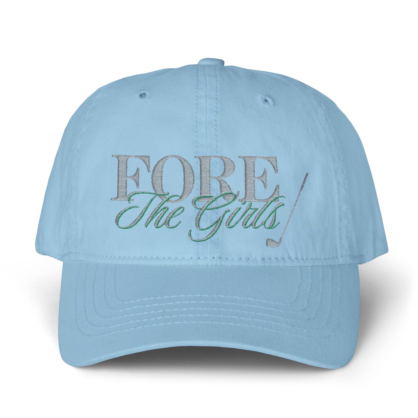 Fore The Girls Embroidered Ponytail Hat