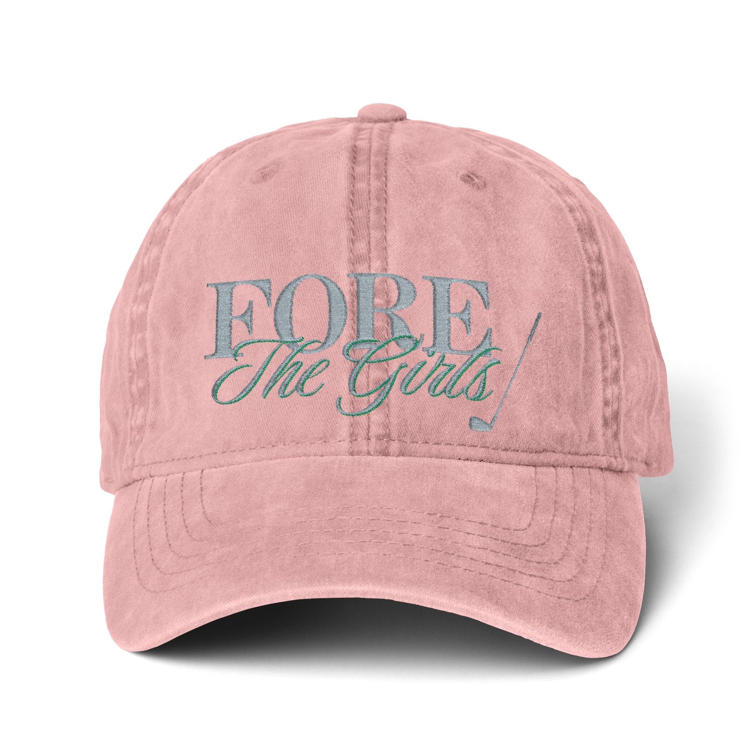 Fore The Girls Embroidered Ponytail Hat