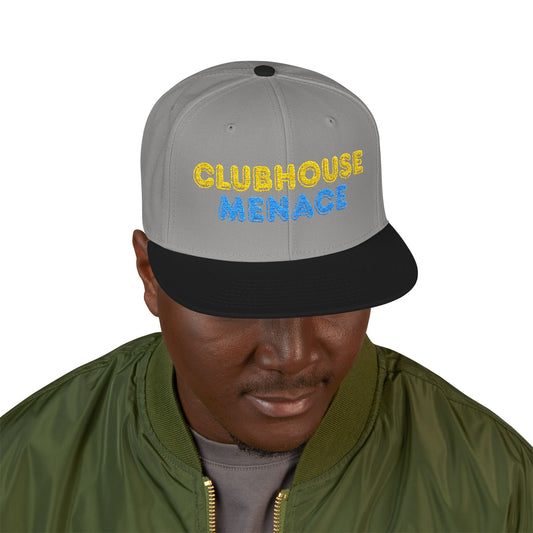 Clubhouse Menace Embroidered Snapback Hat