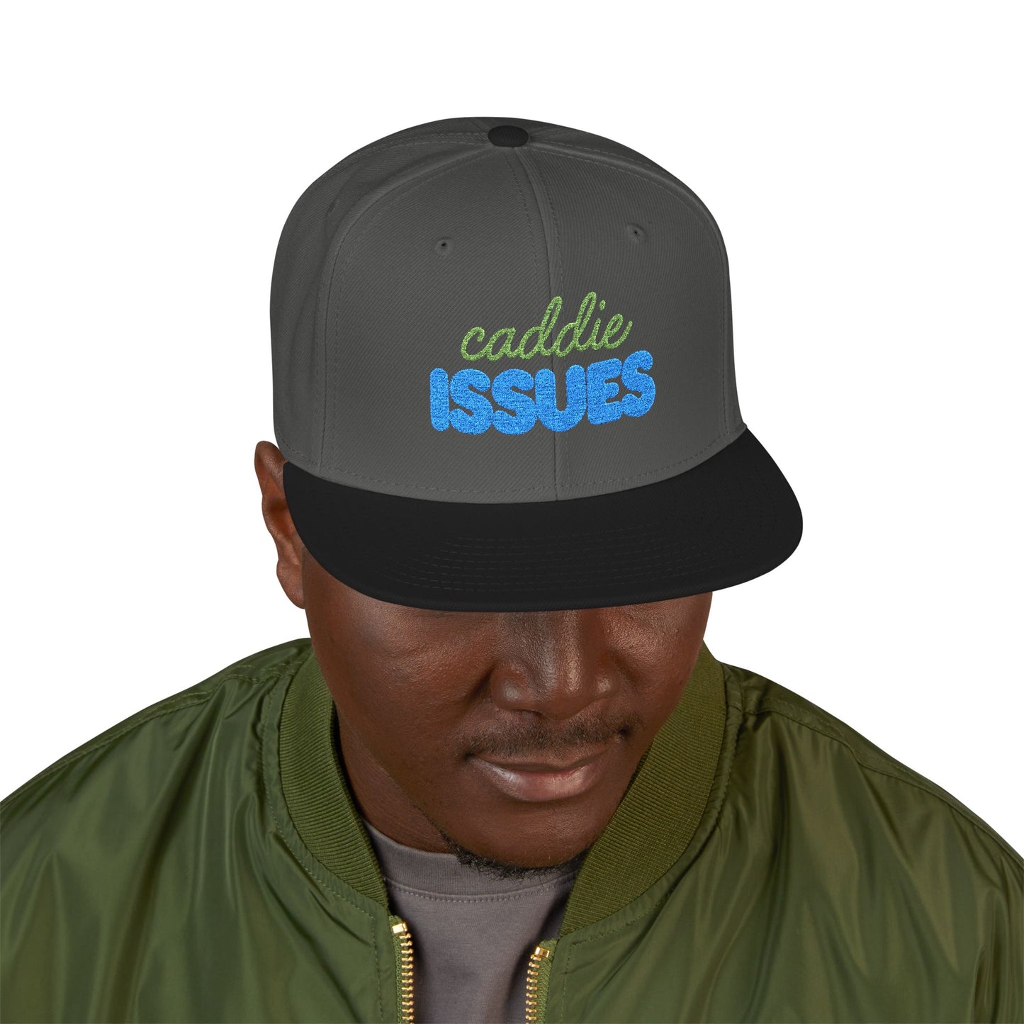 Caddie Issues Embroidered Snapback Hat