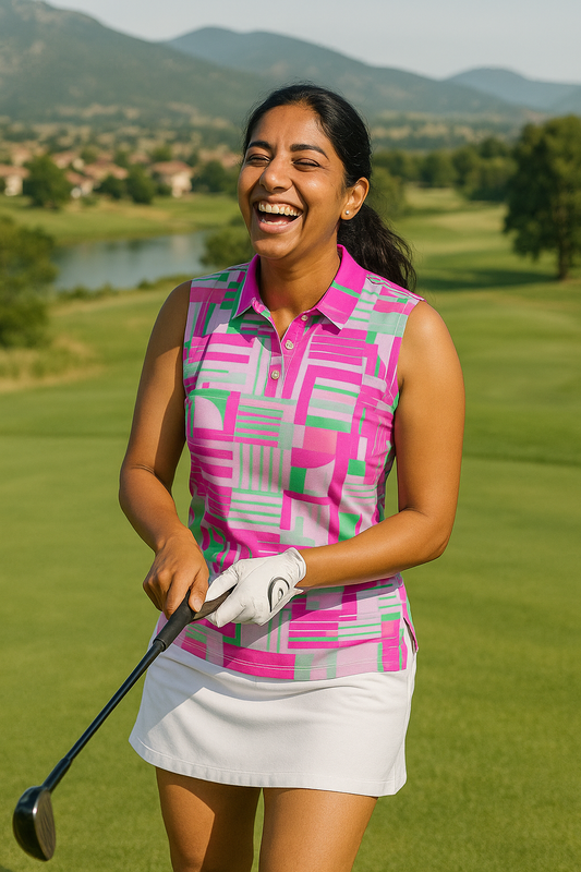 Oh Mylanta Women's UV Protection Sleeveless Polo Shirt