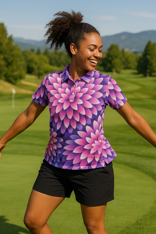 Purple Passion Women's Polo Shirt | Birdseye