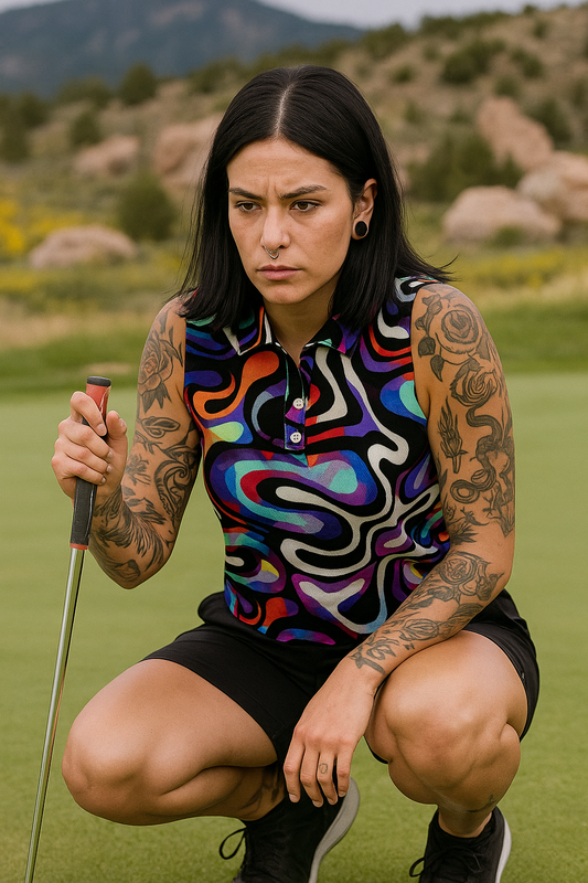 Psychedelic Women's Sleeveless POLO Shirt