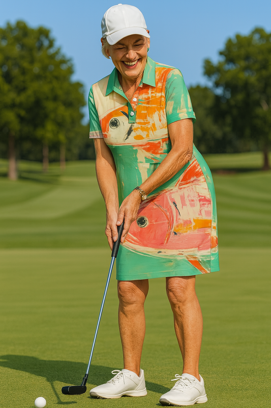 Fishy Women's Polo Collar Dress