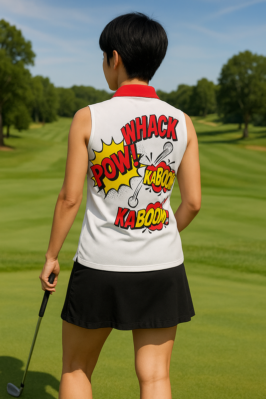 Kaboom Women's Sleeveless Polo Shirt