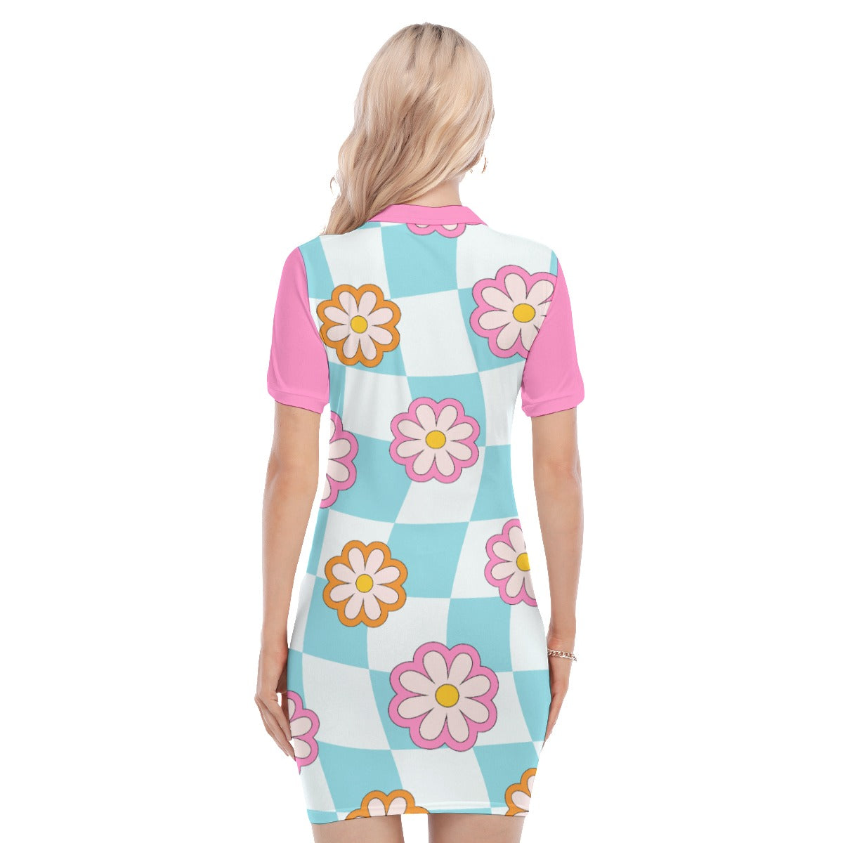 Flower Power Women's Polo Collar Dress