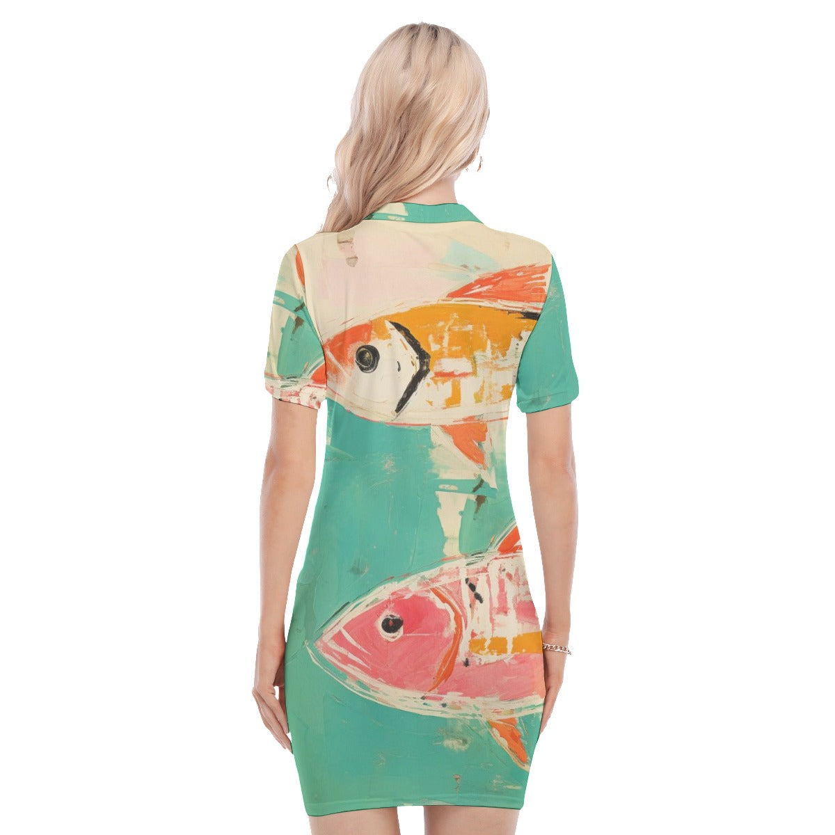 Fishy Women's Polo Collar Dress