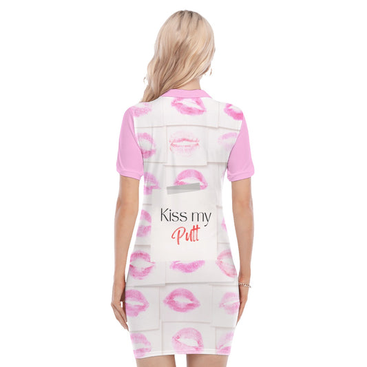 Kiss My Putt Women's Polo Collar Dress