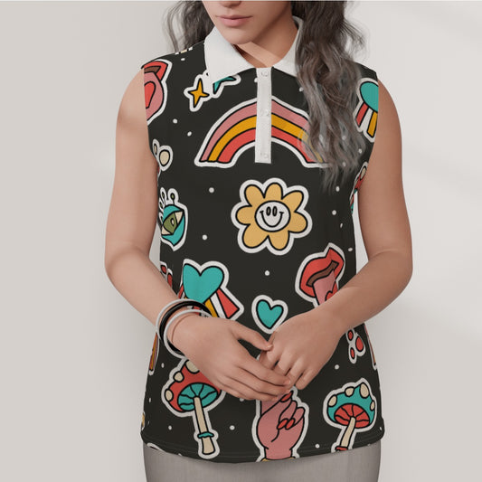 Trippy Women's Sleeveless POLO Shirt