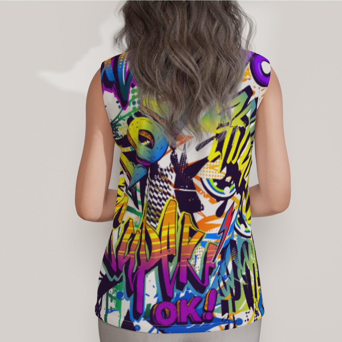 Graffiti Women's Sleeveless POLO Shirt